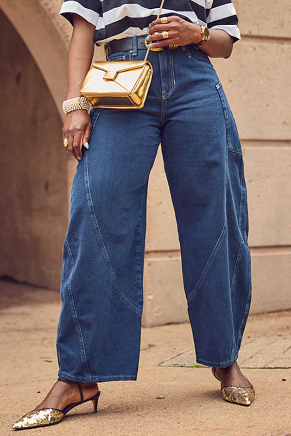 Stylish High-Rise Tapered Jeans