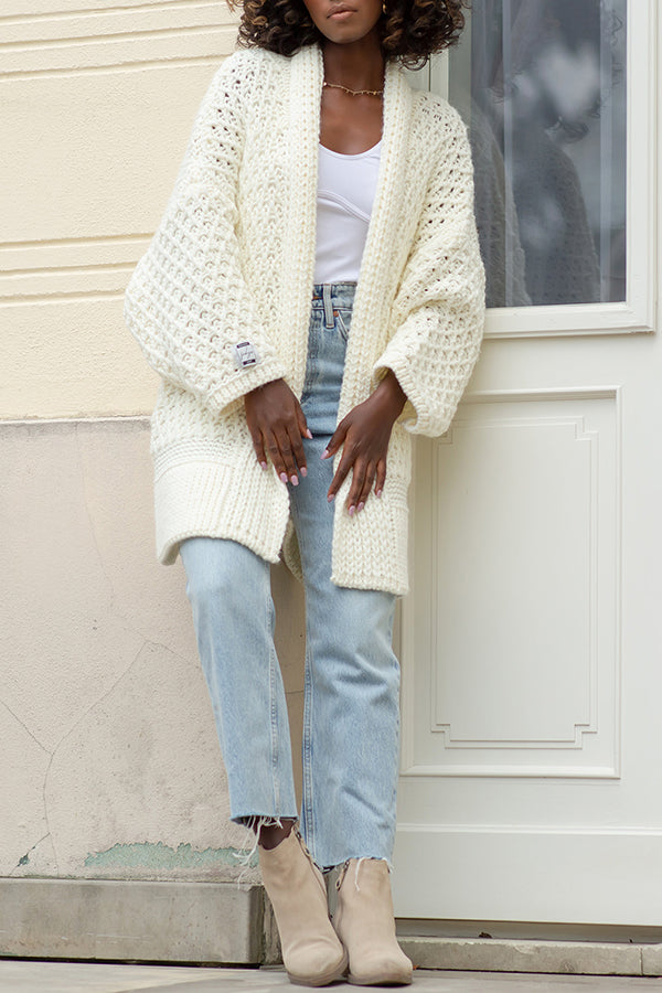 Casual Open Front Knitted Loose Cardigan