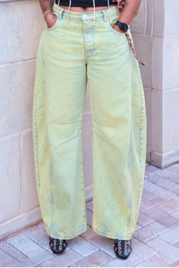 Stylish Wash Wide-leg Jeans