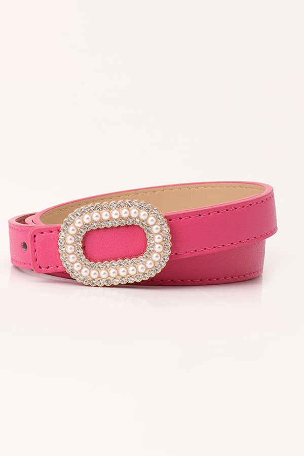 Pearl And Rhinestone Snap Belt