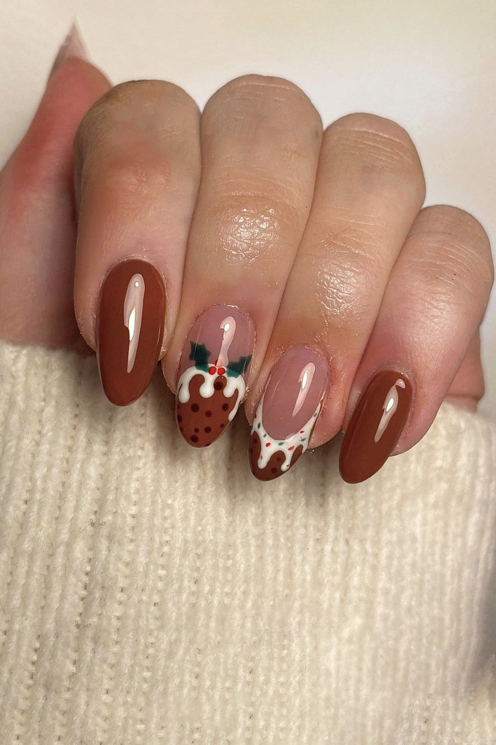 Christmas Elk Wearing Short Nail Patches