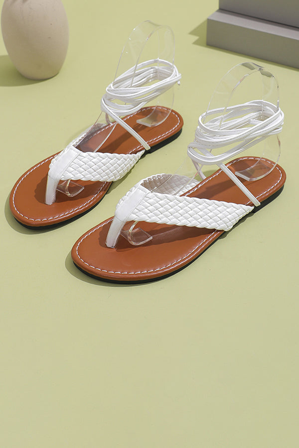 Flat Cross Strap Hollow Sandals