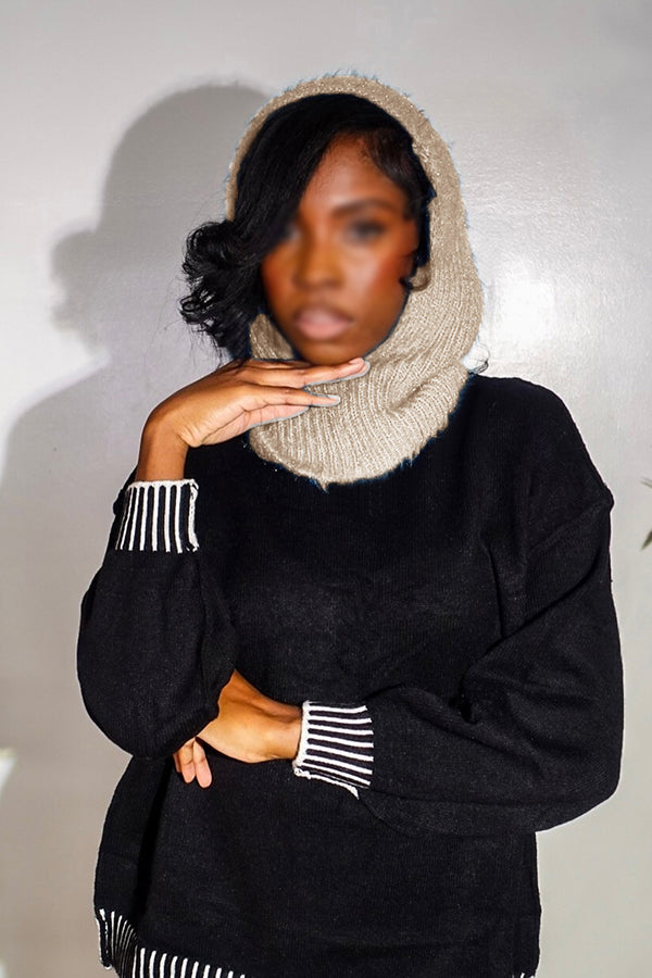 Comfortable And Warm Knitted Pullover Neck Scarf