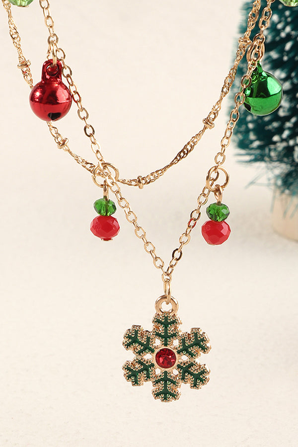 Chic Snowflake Bell Chain Necklace