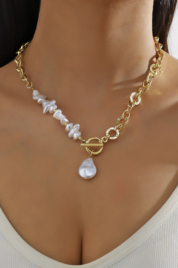 Elegant Advanced Irregular Layered pearl Necklace