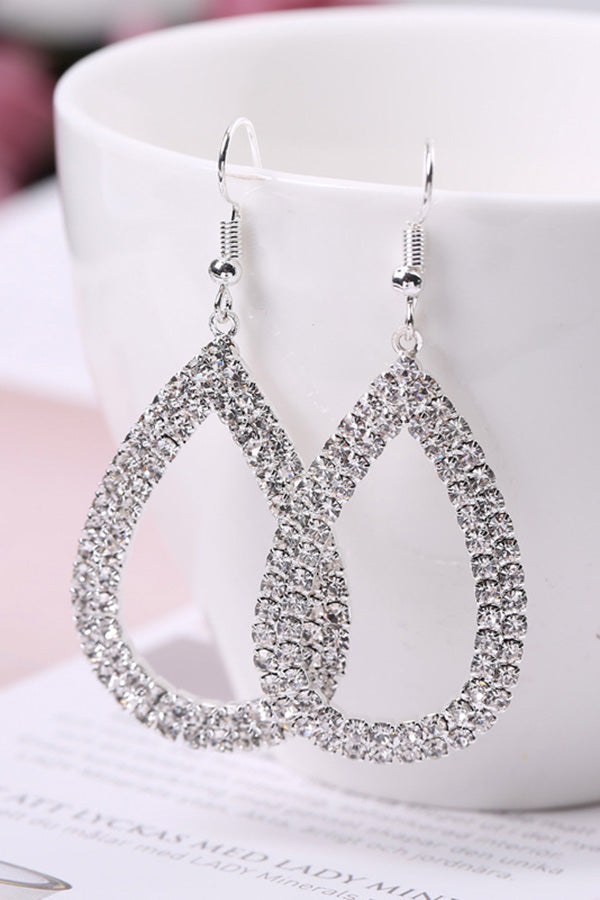 Elegant Glitter Geometric Rhinestones Earrings