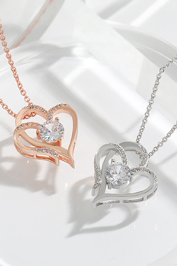 Elegant Zircon Love Heart Necklace