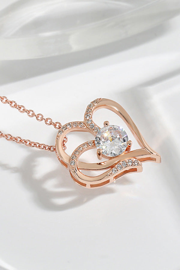 Elegant Zircon Love Heart Necklace