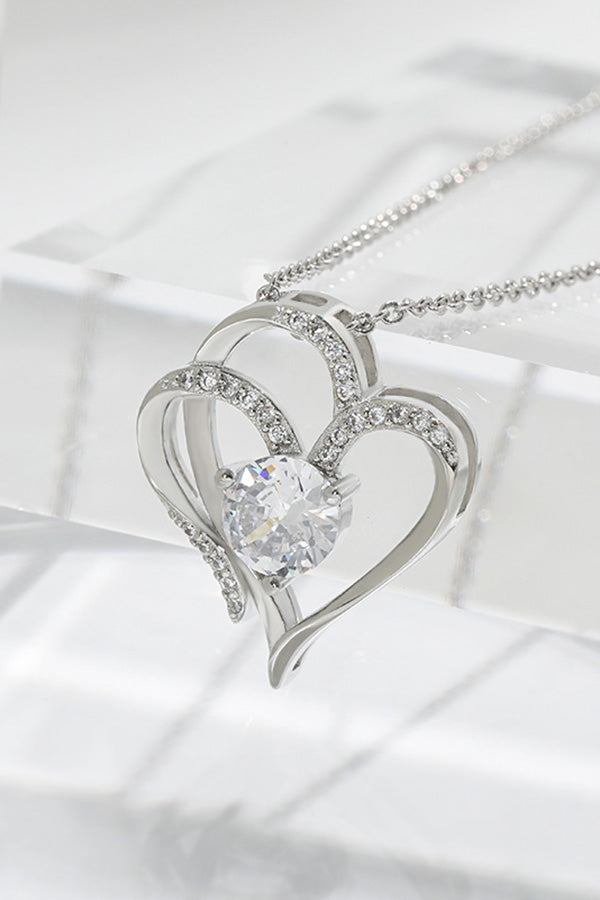 Elegant Zircon Love Heart Necklace