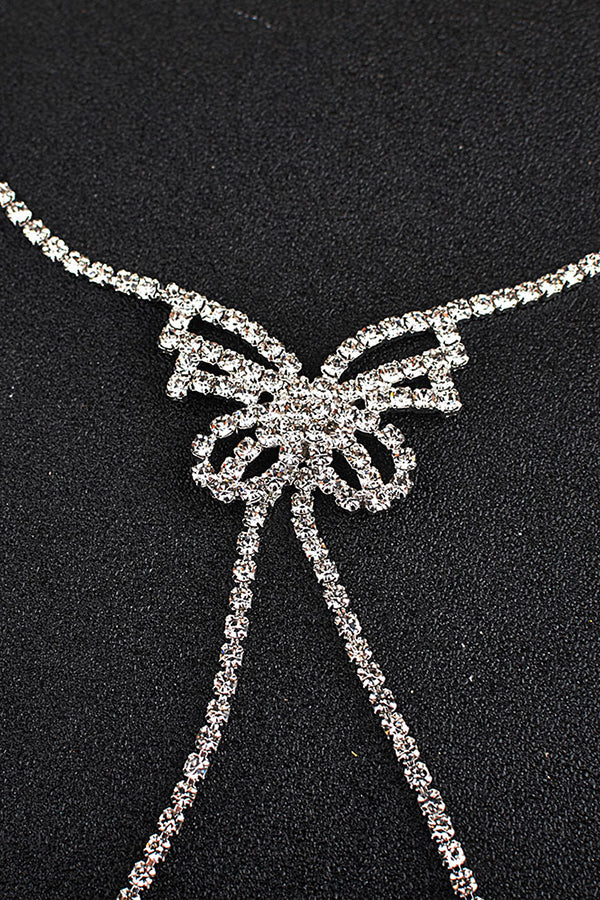 Glitter Butterfly Rhinestones Body Chain