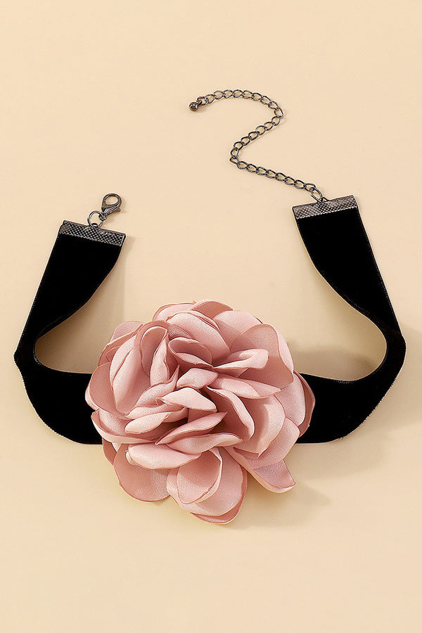 Romantic Flocking Cloth Rose Bracelet