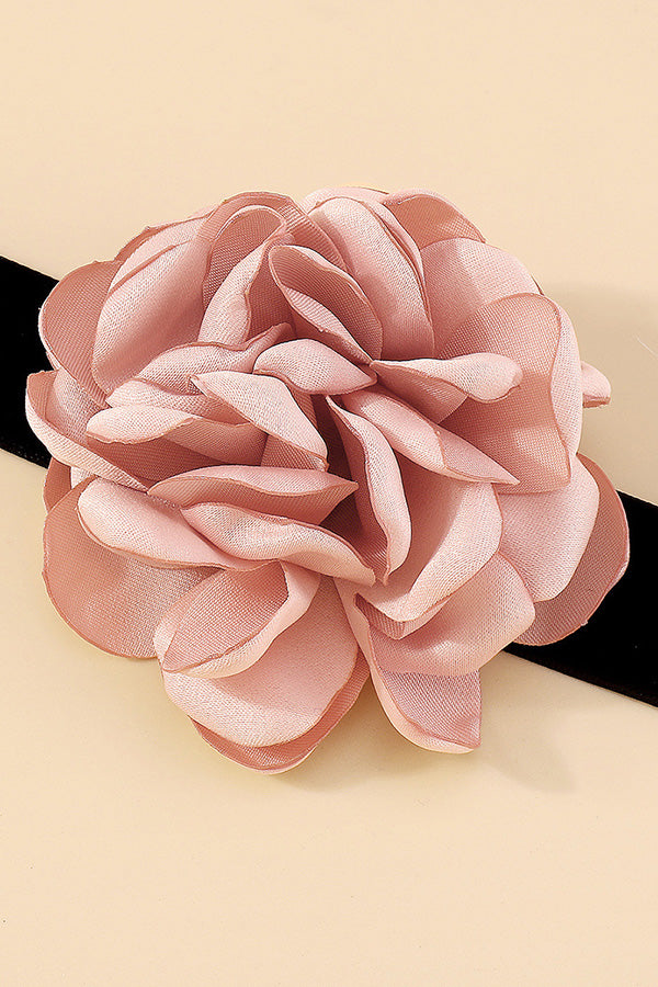 Romantic Flocking Cloth Rose Bracelet